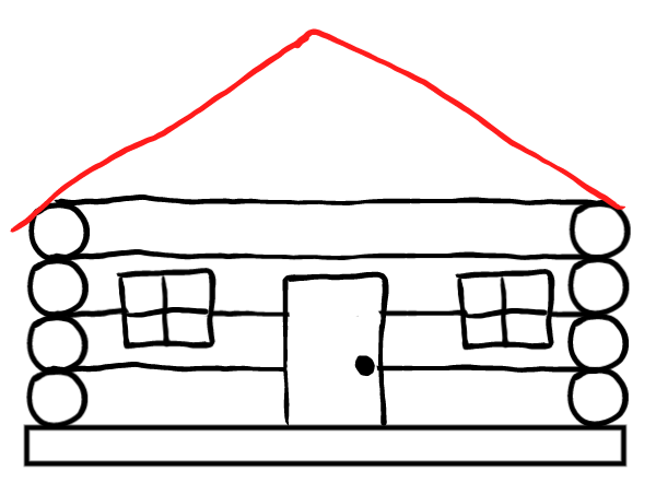  how to draw step by step logcabin drawing easy  - EasystepDrawing