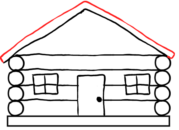  how to draw step by step logcabin drawing easy  - EasystepDrawing