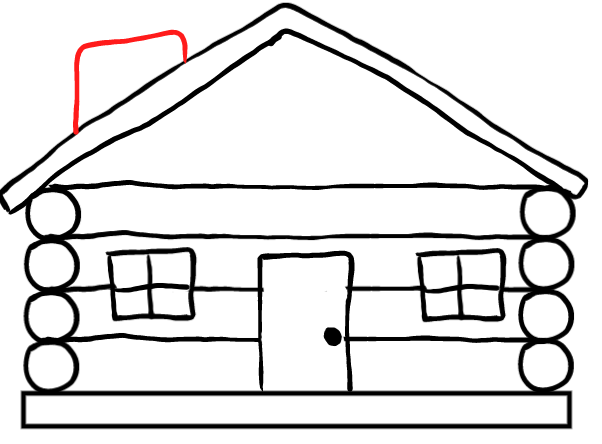  how to draw step by step logcabin drawing easy  - EasystepDrawing