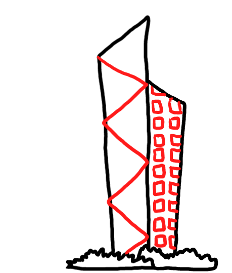  how to draw step by step skyscraper drawing easy  - EasystepDrawing