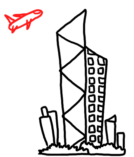  how to draw step by step skyscraper drawing easy  - EasystepDrawing