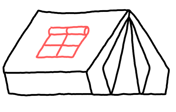  how to draw step by step tent drawing easy  - EasystepDrawing