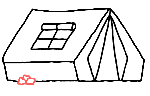  how to draw step by step tent drawing easy  - EasystepDrawing