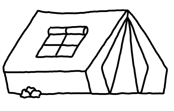  how to draw step by step tent drawing easy  - EasystepDrawing