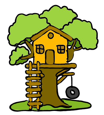 easy step by step treehouse drawing - EasystepDrawing