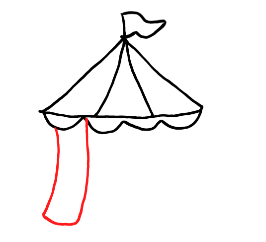  how to draw step by step carnivaltent drawing easy  - EasystepDrawing