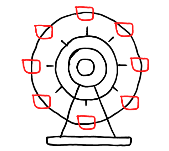  how to draw step by step ferriswheel drawing easy  - EasystepDrawing