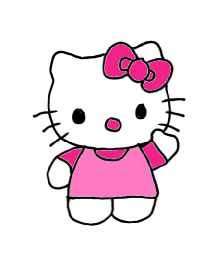 easy step by step hellokitty drawing - EasystepDrawing