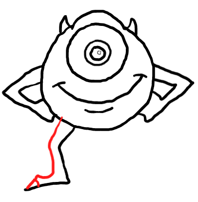  how to draw step by step mikewazowski drawing easy  - EasystepDrawing