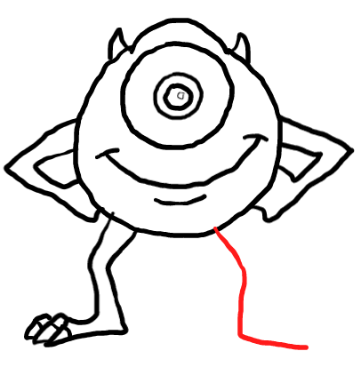  how to draw step by step mikewazowski drawing easy  - EasystepDrawing