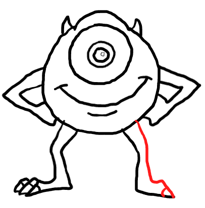  how to draw step by step mikewazowski drawing easy  - EasystepDrawing