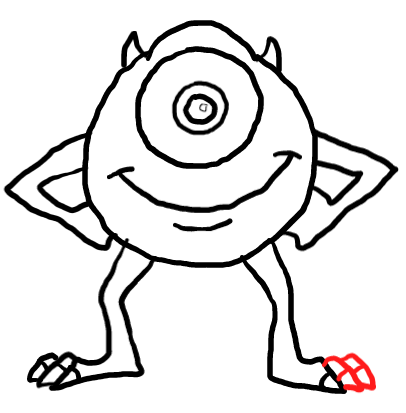  how to draw step by step mikewazowski drawing easy  - EasystepDrawing