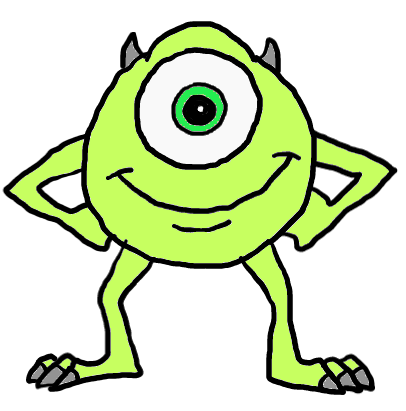 easy step by step mikewazowski drawing - EasystepDrawing