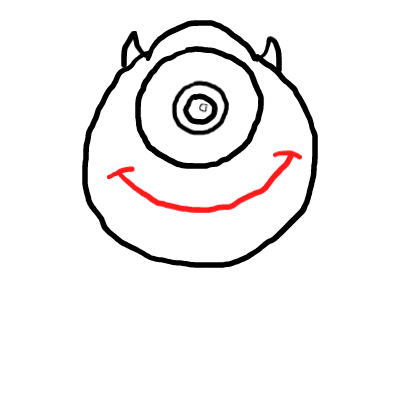  how to draw step by step mikewazowski drawing easy  - EasystepDrawing