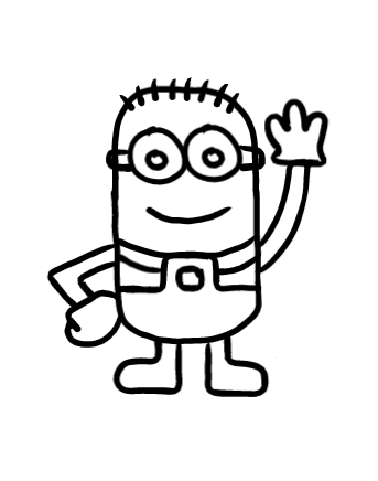  how to draw step by step minion drawing easy  - EasystepDrawing