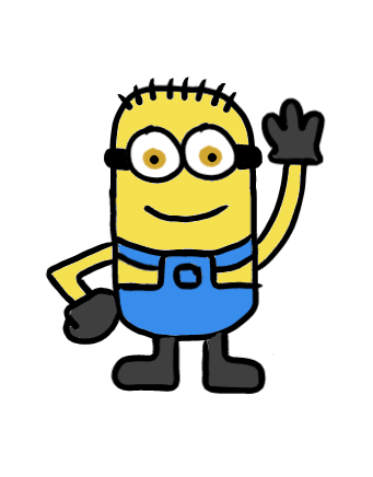 easy step by step minion drawing - EasystepDrawing