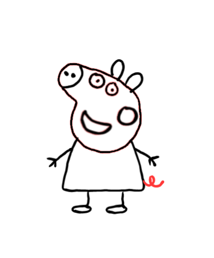  how to draw step by step peppapig drawing easy  - EasystepDrawing