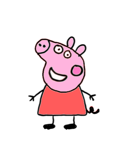 easy step by step peppapig drawing - EasystepDrawing