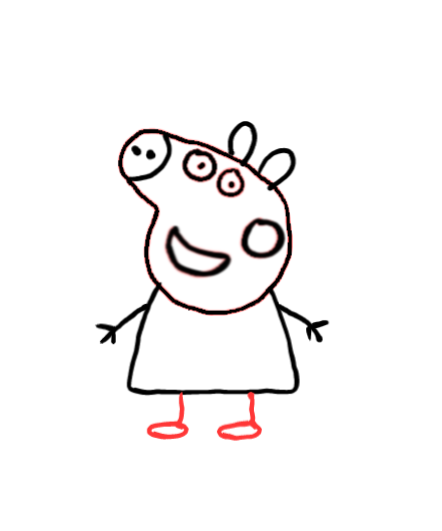  how to draw step by step peppapig drawing easy  - EasystepDrawing