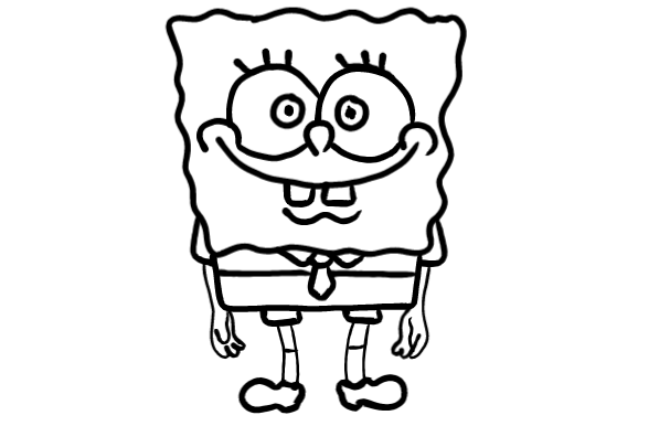  how to draw step by step spongebob drawing easy  - EasystepDrawing