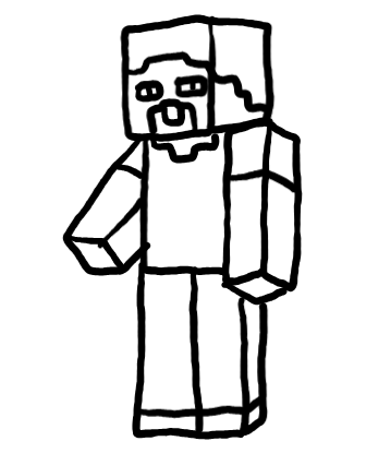  how to draw step by step steveminecraft drawing easy  - EasystepDrawing