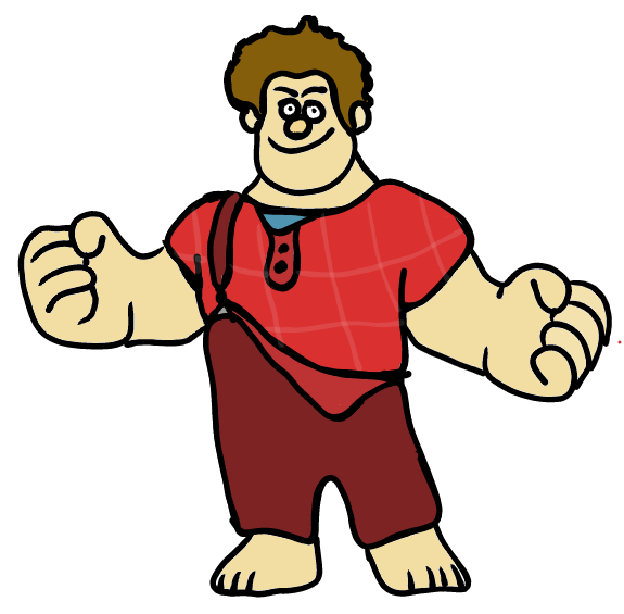 easy step by step wreckitralph drawing - EasystepDrawing