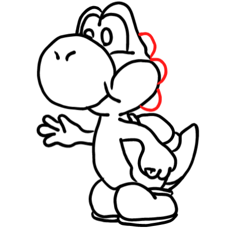  how to draw step by step yoshi drawing easy  - EasystepDrawing