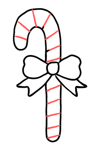  how to draw step by step candycane drawing easy  - EasystepDrawing