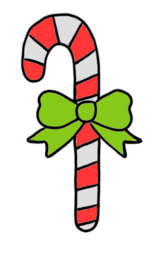 easy step by step candycane drawing - EasystepDrawing