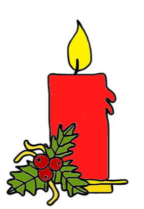 easy step by step christmascandle drawing - EasystepDrawing