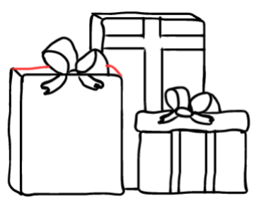  how to draw step by step christmaspresents drawing easy  - EasystepDrawing