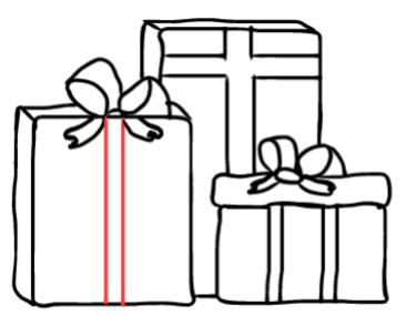  how to draw step by step christmaspresents drawing easy  - EasystepDrawing