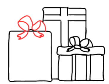  how to draw step by step christmaspresents drawing easy  - EasystepDrawing