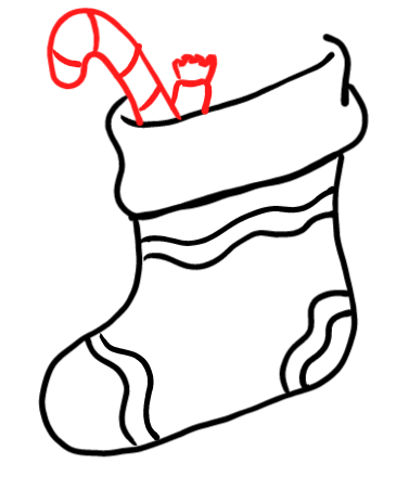  how to draw step by step christmasstockings drawing easy  - EasystepDrawing