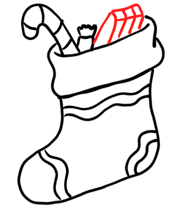  how to draw step by step christmasstockings drawing easy  - EasystepDrawing