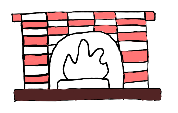  how to draw Fire Place in easy steps - step number : 10 - Easy Step Drawing