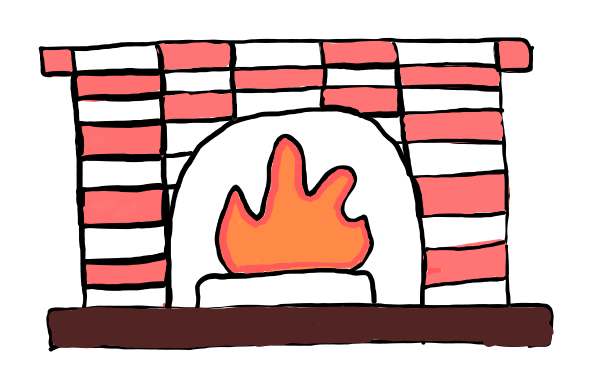  how to draw Fire Place in easy steps - step number : 13 - Easy Step Drawing