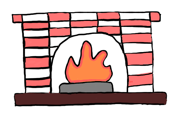  how to draw Fire Place in easy steps - step number : 14 - Easy Step Drawing