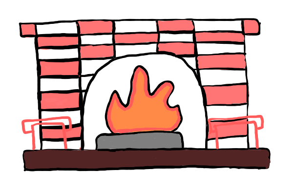  how to draw Fire Place in easy steps - step number : 15 - Easy Step Drawing