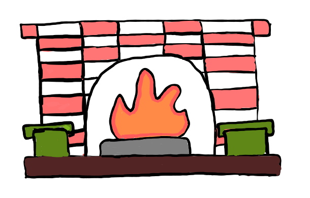 How to draw Fire Place in easy step by step.