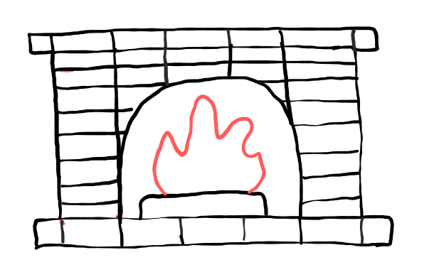  how to draw Fire Place in easy steps - step number : 8 - Easy Step Drawing