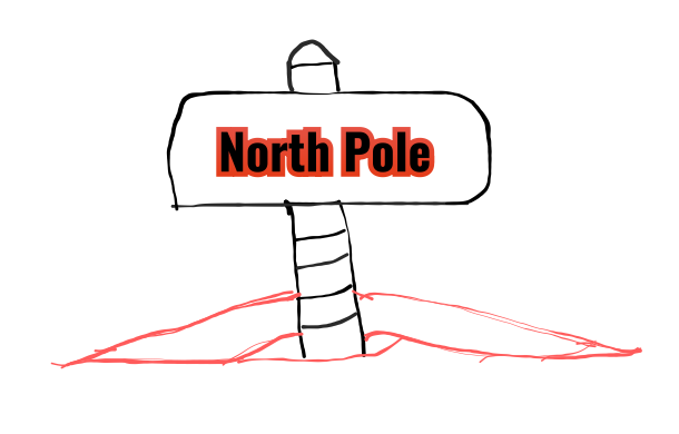 how to draw North Pole Sign in easy steps - step number : 5 - Easy Step Drawing