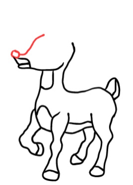  how to draw step by step rudolphreindeer drawing easy  - EasystepDrawing