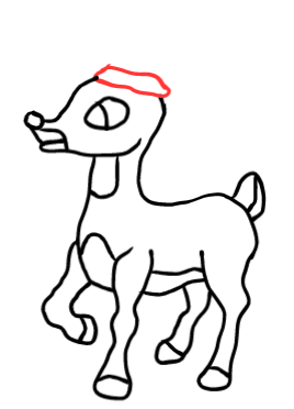  how to draw step by step rudolphreindeer drawing easy  - EasystepDrawing