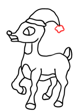  how to draw step by step rudolphreindeer drawing easy  - EasystepDrawing