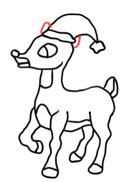  how to draw step by step rudolphreindeer drawing easy  - EasystepDrawing