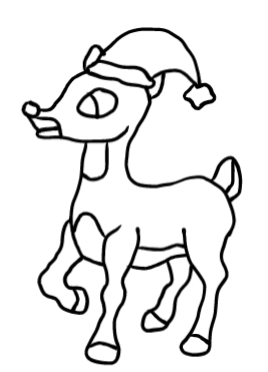  how to draw step by step rudolphreindeer drawing easy  - EasystepDrawing