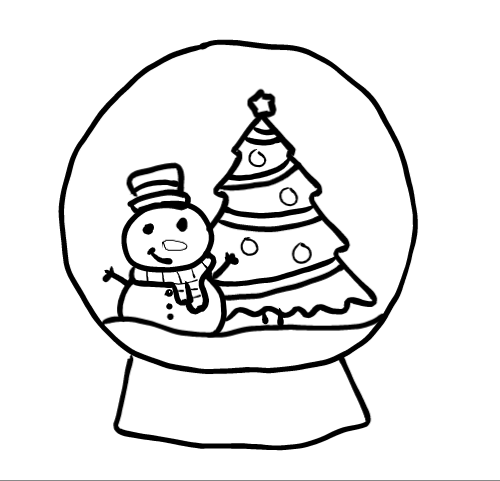  how to draw step by step snowglobe drawing easy  - EasystepDrawing