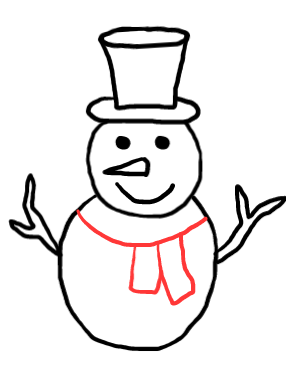  how to draw step by step snowman drawing easy  - EasystepDrawing