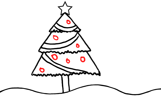  how to draw step by step xmastree drawing easy  - EasystepDrawing